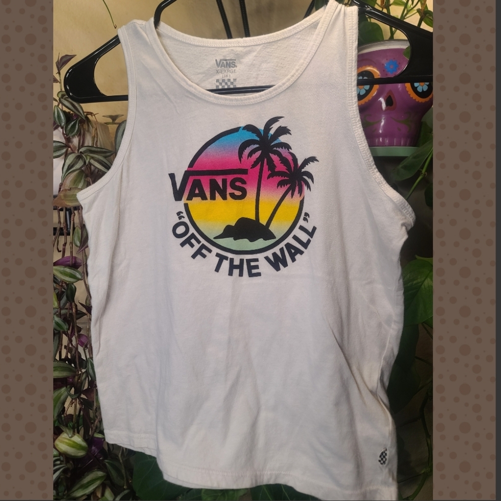 VANS girls skater tank "off the wall" size XL(16)